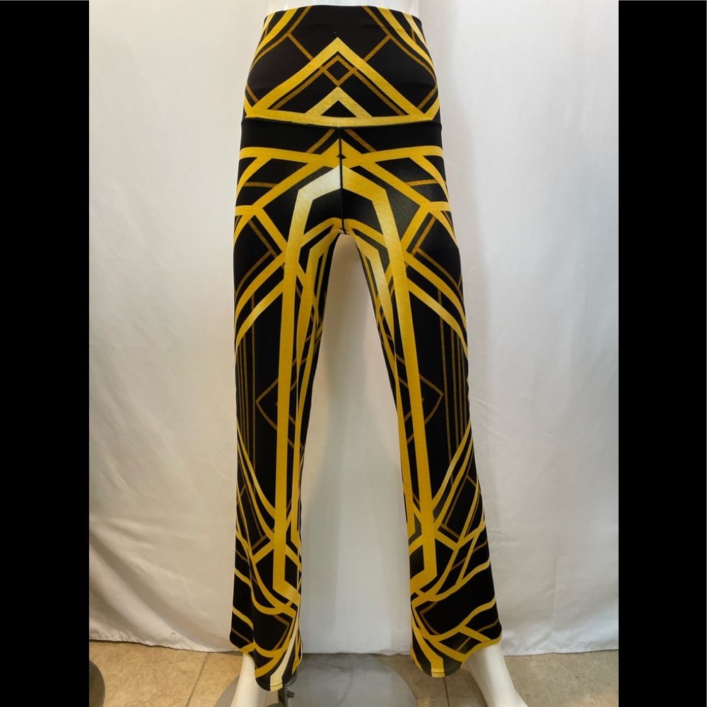 EVA VARRO, HIGH ELASTIC WAIST STRAIGHT PANTS-ART DECO